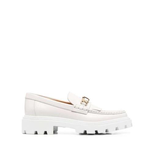 Tod's Vit Läder Slip-on Loafer White, Dam