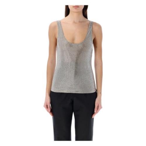 Giuseppe Di Morabito Beige Silver Kristall Tank Top Gray, Dam