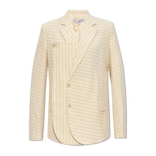 JW Anderson Enknäppt blazer Beige, Dam