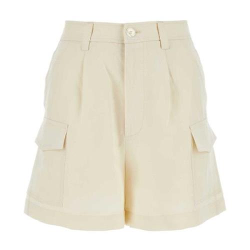 Woolrich Stiliga Ivory Viscose Blend Shorts White, Dam