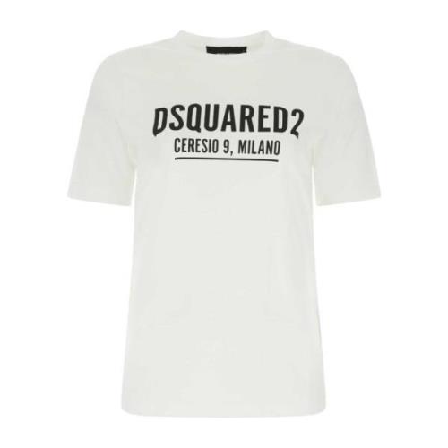 Dsquared2 Klassisk Vit Bomull T-Shirt White, Dam