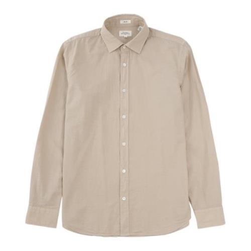 Hartford Sommar skjorta med slim fit Beige, Herr