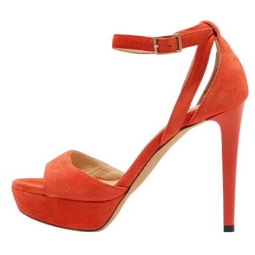 Jimmy Choo Pre-owned Pre-owned Mocka sandaler Orange, Dam