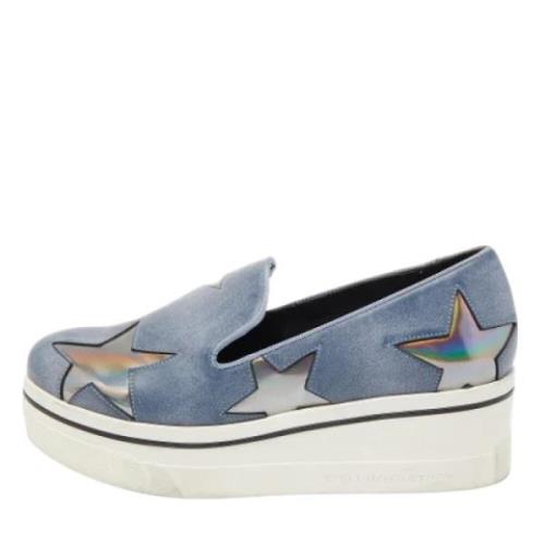 Stella McCartney Pre-owned Pre-owned Tyg sneakers Blue, Dam