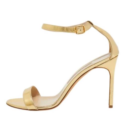 Manolo Blahnik Pre-owned Pre-owned Laeder sandaler Yellow, Dam