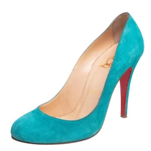 Christian Louboutin Pre-owned Pre-owned Mocka klackskor Blue, Dam