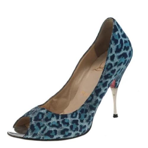 Christian Louboutin Pre-owned Pre-owned Tyg klackskor Blue, Dam