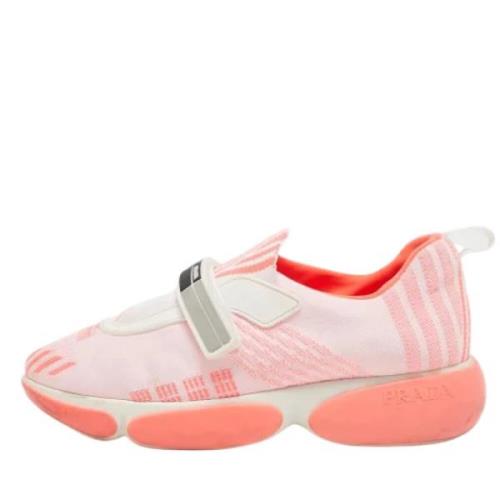 Prada Vintage Pre-owned Tyg sneakers Pink, Dam