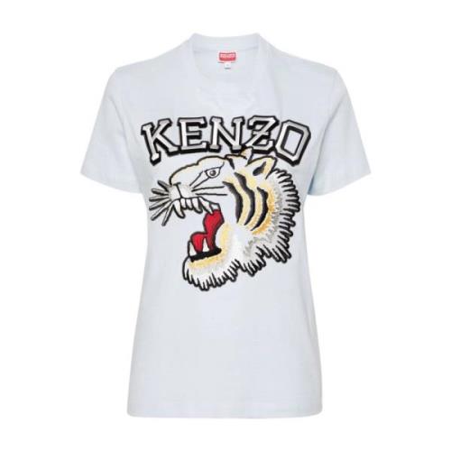 Kenzo Blå Tiger Varsity T-shirt Blue, Dam