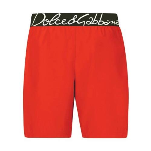 Dolce & Gabbana Röd Sea Kläder med Logotyp och Påse Red, Herr