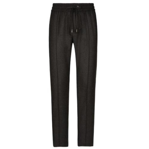 Dolce & Gabbana Grå Ull Track Pants Gray, Herr