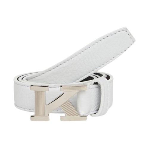 Kiton Deerskin Bälte med Palladium-Plated Spänne White, Dam