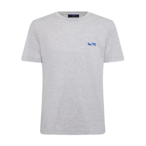 Kiton Pärlgrå Bomull T-Shirt Gray, Herr