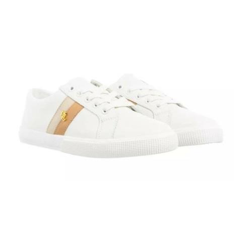 Ralph Lauren Lyxig Läder Sneaker White, Dam