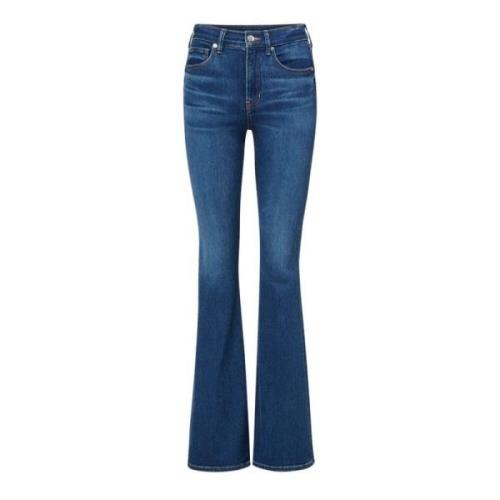 Veronica Beard Hög Midja Skinny Flare Jeans Blue, Dam