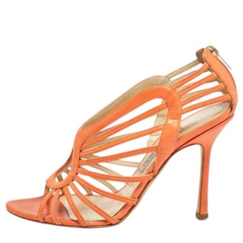 Jimmy Choo Pre-owned Pre-owned Laeder sandaler Orange, Dam