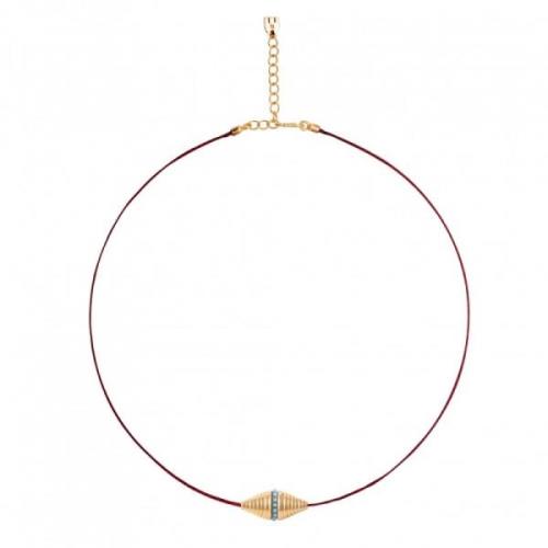 Dorothée Sausset Handgjord Rakhi Choker Halsband Red, Dam