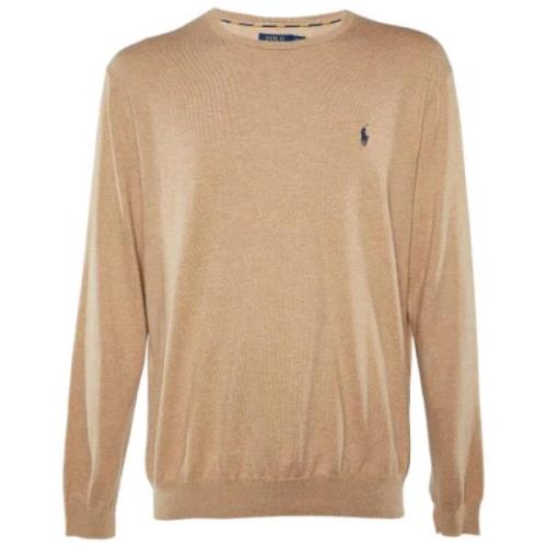 Ralph Lauren Pre-owned Pre-owned Stickat toppar Beige, Dam