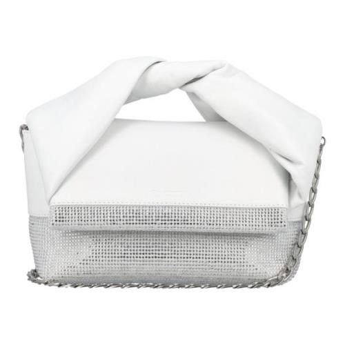 JW Anderson Crystal Midi Twister Väska White, Dam