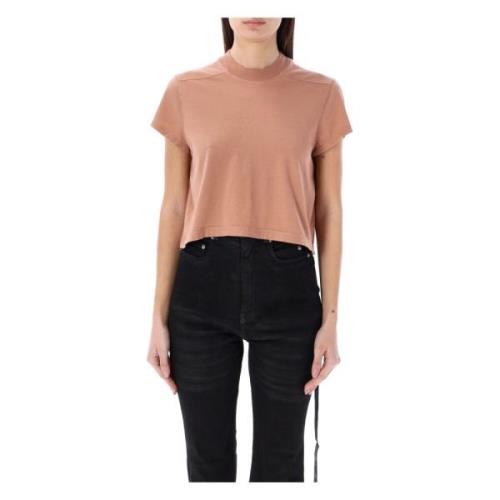 Rick Owens Kort Small Level T-Shirt Pink, Dam