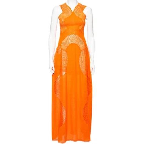 Stella McCartney Pre-owned Pre-owned Bomull klnningar Orange, Dam