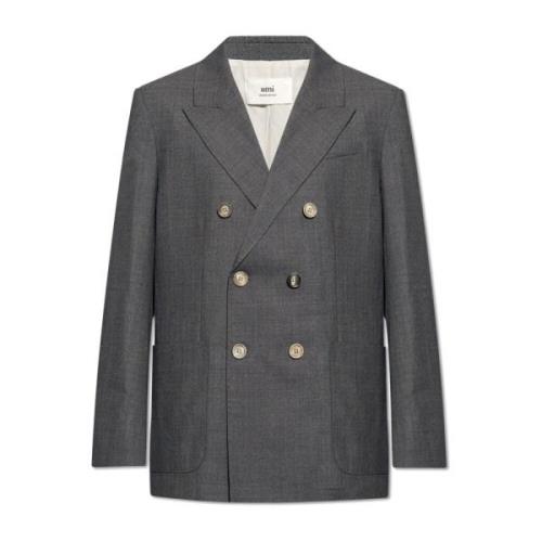 Ami Paris Dubbelknäppt blazer Gray, Herr