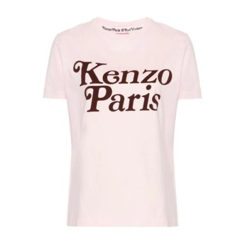 Kenzo Rosa T-shirts och Polos med 'Kenzo Paris' Print Pink, Dam