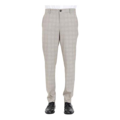 Selected Homme Herrbyxor med rutmönster Beige, Herr