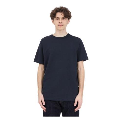 Selected Homme Blå Seersucker T-shirt för män Blue, Herr