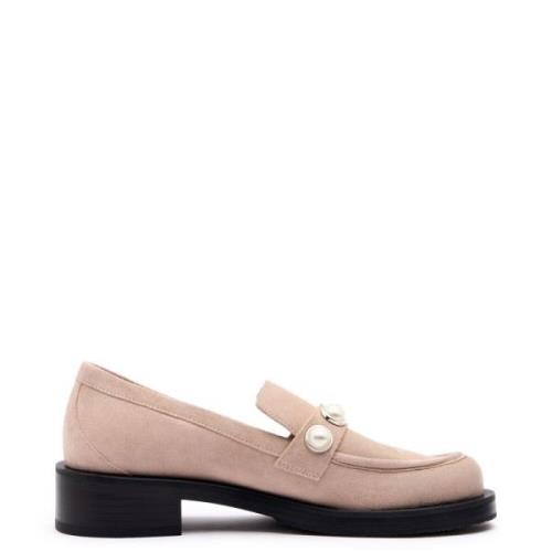 Stuart Weitzman Modig Pärla Loafer Beige, Dam