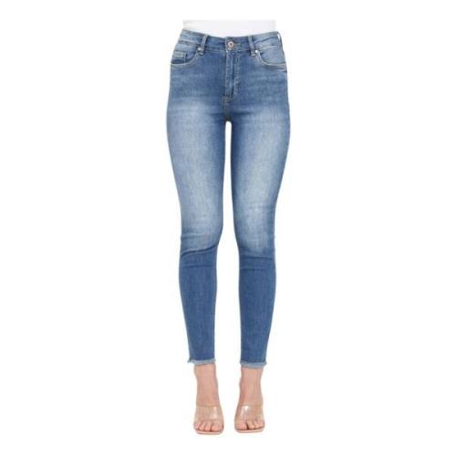 Only Skinny Fit Medium Blue Denim Jeans Blue, Dam