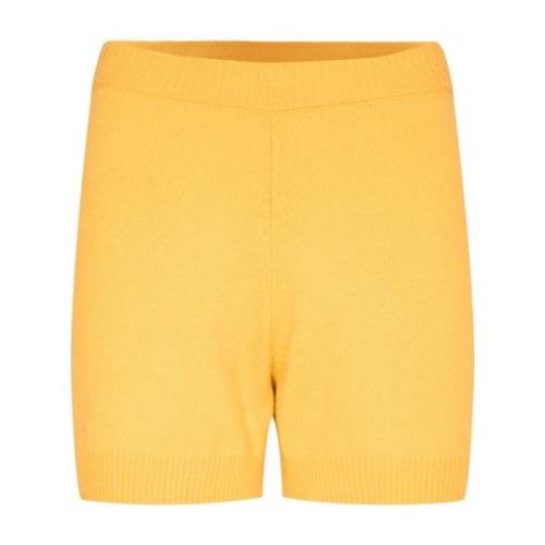 Designers Remix Elastiska Ull Shorts Yellow, Dam
