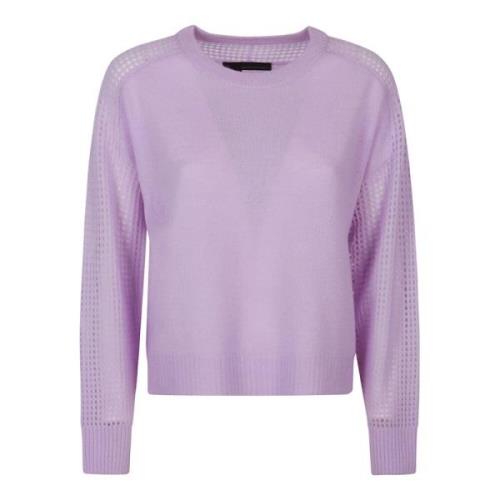 360Cashmere Orkidé Rund Hals Tröja Purple, Dam