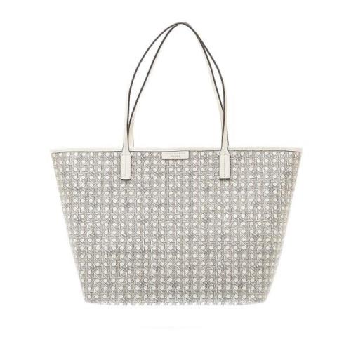 Tory Burch Vit Dragkedja Ever-ready Shoppingväska Gray, Dam