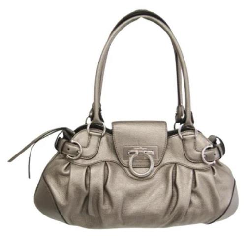 Salvatore Ferragamo Pre-owned Pre-owned Laeder totevskor Beige, Dam