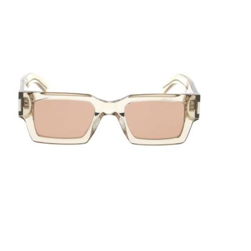 Saint Laurent Stiliga solglasögon Beige, Unisex