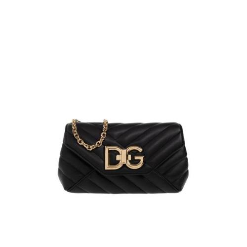 Dolce & Gabbana ‘Lop’ vadderad axelväska Black, Dam