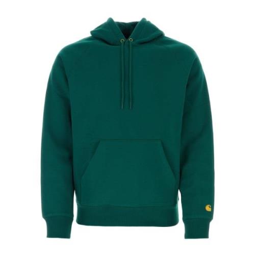 Carhartt Wip Klassisk Felpa Hoodie för Män Green, Herr