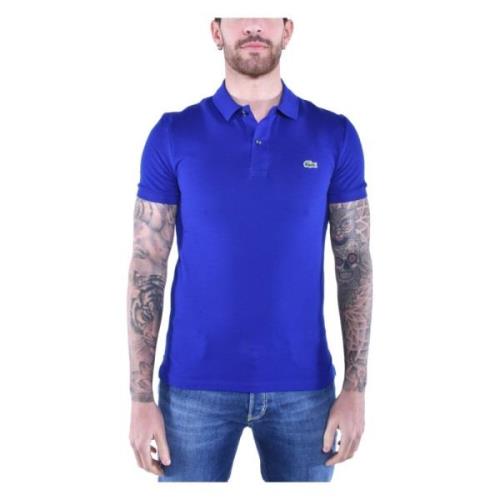 Lacoste Slim Bomull Kortärmad Polo Blue, Herr