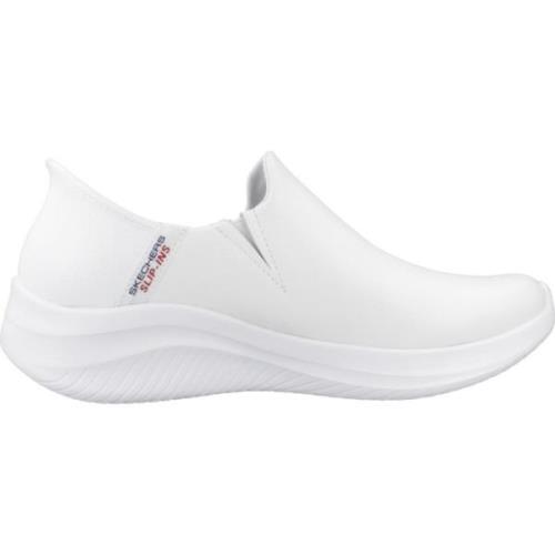 Skechers Stiliga Slip-On Sneakers för Kvinnor White, Dam