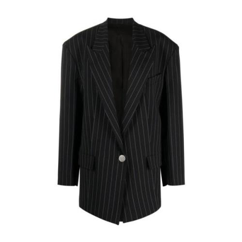 The Attico Elegant Glen Blazer Black, Dam