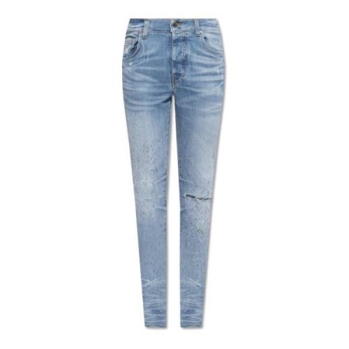 Amiri Jeans med glittrande insatser Blue, Herr