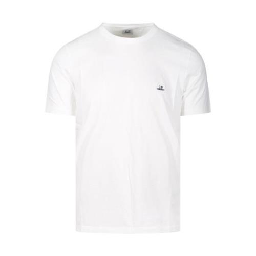 C.p. Company Vit Logo T-Shirt White, Herr