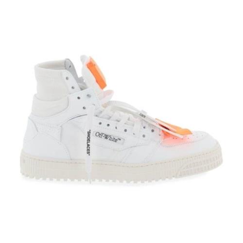 Off White Lädersneakers med tyginlägg White, Herr