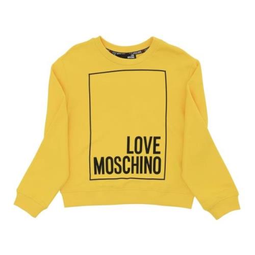 Love Moschino Gul Bomullströja Yellow, Dam