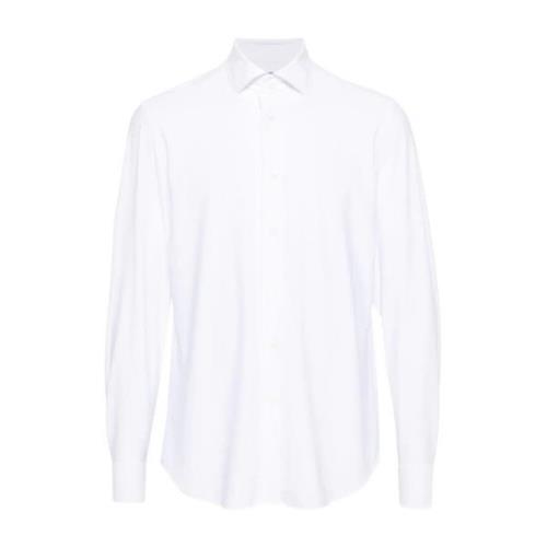 Corneliani Italiensk Stretch Skjorta White, Herr