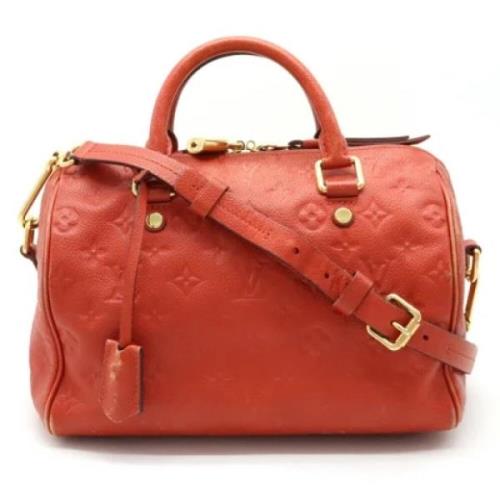 Louis Vuitton Vintage Pre-owned Canvas handvskor Red, Dam