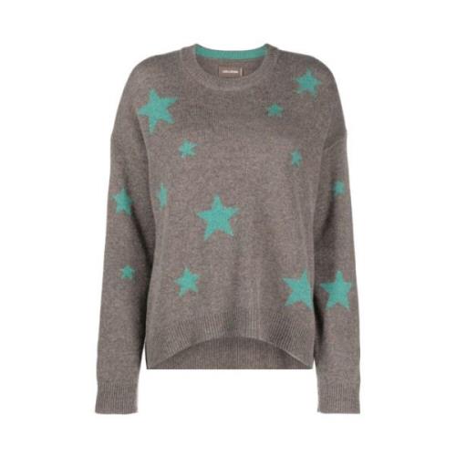Zadig & Voltaire Star Sweater Rundhalsad Stickad tröja Multicolor, Dam