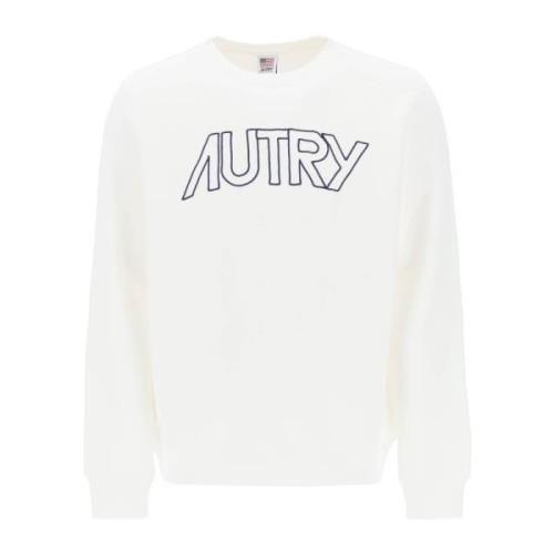 Autry Sweatshirt med broderad logotyp White, Herr