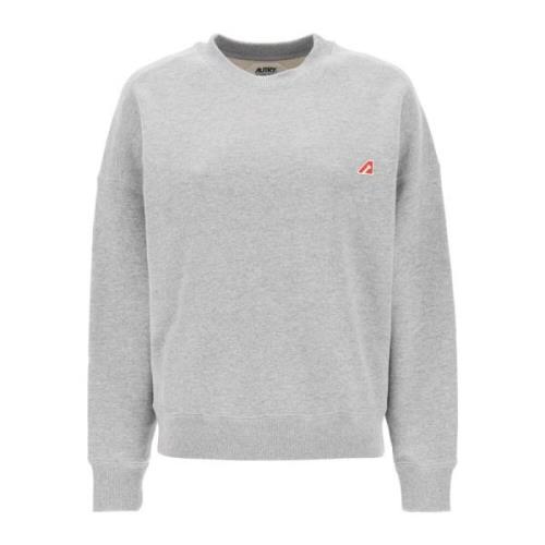 Autry Sweatshirt med logopatch Gray, Dam